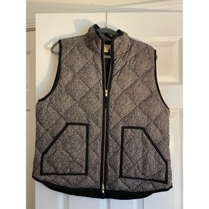 J. Crew Factory Houndstooth Puffer Vest
